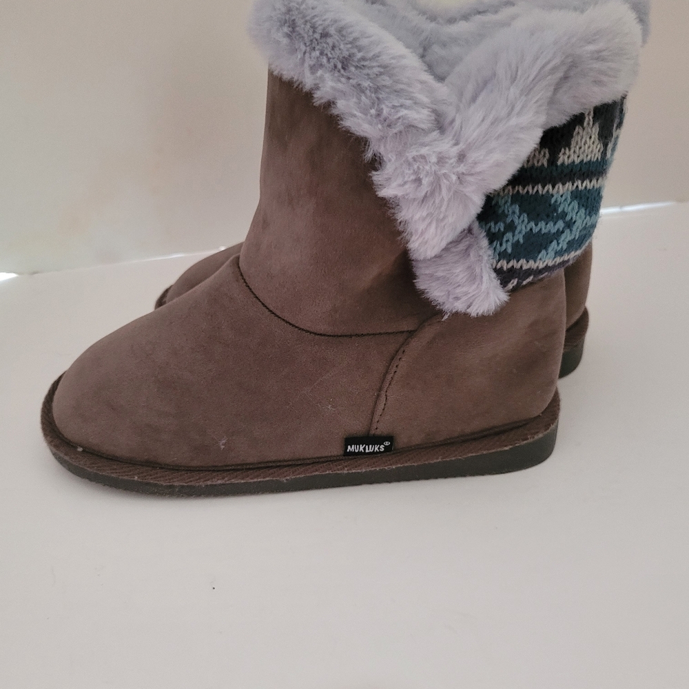 Muk Luks Kid's Slip-On Pearl Mouse Boots